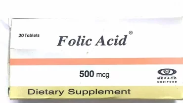 حبوب حمض الفوليك / Folic acid mepaco 500 mcg