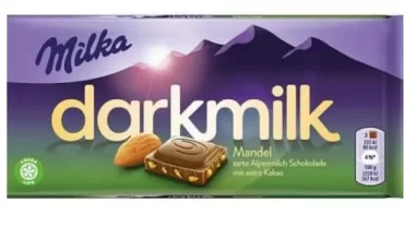 شوكولاته ميلكا دارك باللوز /  dark milk with mandel